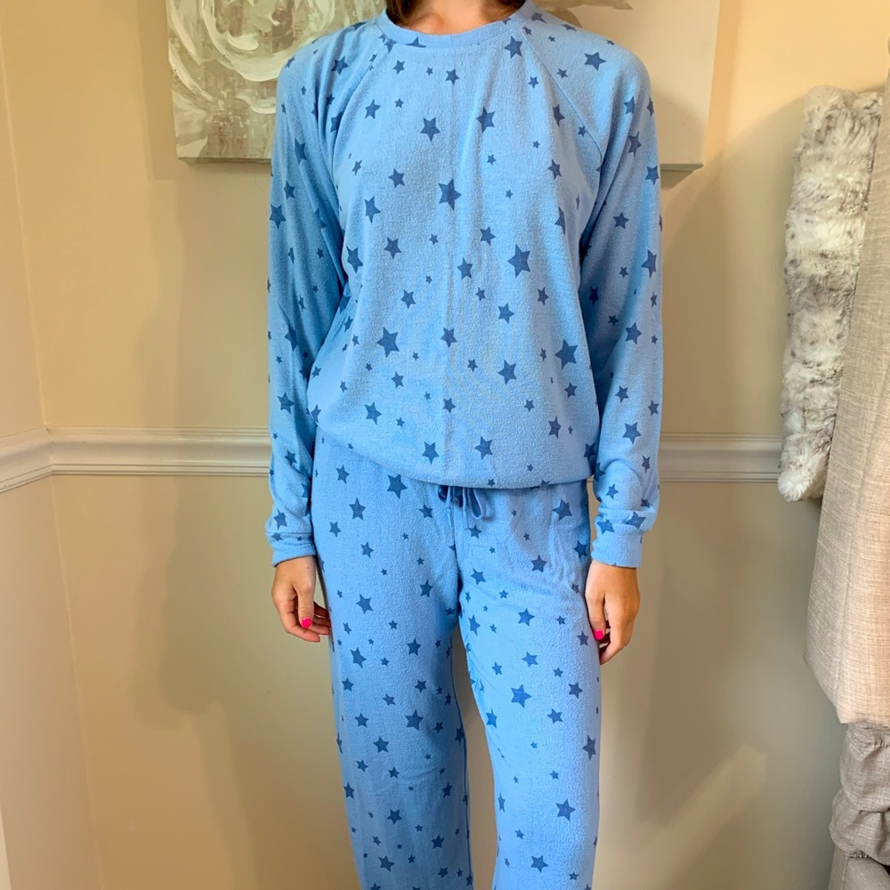 aqua blue stars set
